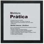 Moldura Prática Remember para 1 Foto 22x22cm - Preta