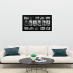 Painel para 16 Fotos 48x88cm - Preto