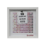 Painel de Fotos Caixa Alta Te Amo para 1 Foto 22X22cm - Branco