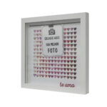 Painel de Fotos Caixa Alta Te Amo para 1 Foto 22X22cm - Branco