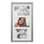 Painel para Fotos Triplo - Prata - 10x15 cm