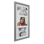 Painel para Fotos Triplo - Prata - 10x15 cm